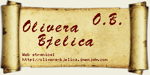 Olivera Bjelica vizit kartica